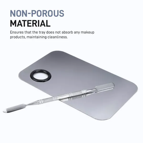 Skinplus_Mixing_Makeup_Palette_Stainless_Steel_Cosmetic_Palette_With_Spatula_Tool_Silver_Rectangle_Plain_Surface