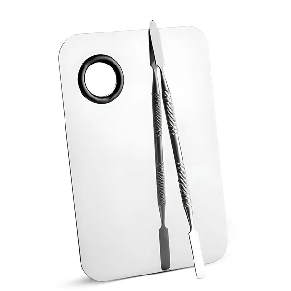 Skinplus_Mixing_Makeup_Palette_Stainless_Steel_Cosmetic_Palette_With_Spatula_Tool_Silver_Rectangle_Plain_Surface