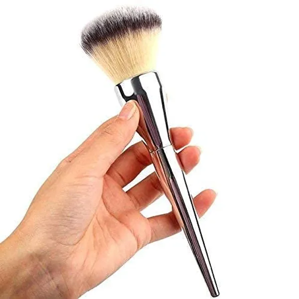 Skinplus_Makeup_Face_Blush_Powder_Makeup_Brush_Foundation_Blending_Brush_For_Women_Silver_Makeup_Brush