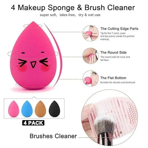 Skinplus_Professional_Makeup_Brush_Kit_16_Kabuki_Face_Brushes_With_4_Makeup_Sponges_And_Brush_Cleaner_Egg_For_Flawless_Liquid_Makeup_Black