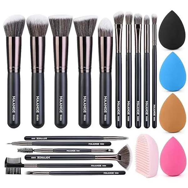 Skinplus_Professional_Makeup_Brush_Kit_16_Kabuki_Face_Brushes_With_4_Makeup_Sponges_And_Brush_Cleaner_Egg_For_Flawless_Liquid_Makeup_Black