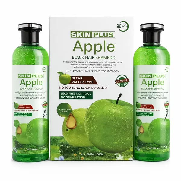 Skinplus_Apple_Black_Hair_Color_Shampoo_Ammonia_Free_Herbal_Hair_Dye_Clear_Water_Type_Long_Lasting_Natural_Black_Coverage_For_Men_Women_1000Ml_Bottle