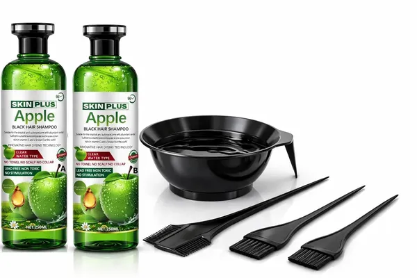 Skinplus_Apple_Black_Hair_Shampoo_With_Bowl_Brush_Set_250Ml_250Ml_For_Instant_Black_Hair_Color