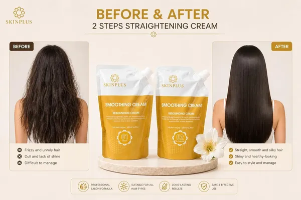 Skinplus_Professional_Hair_Straightening_Kit_Smoothing_Cream_Neutralizer_500Ml_Each