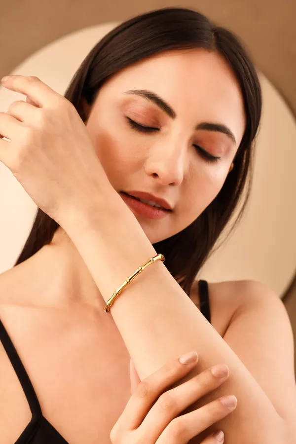 Golden_bamboo_luxe_bangle_For_Women