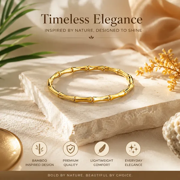 Golden_bamboo_luxe_bangle_For_Women