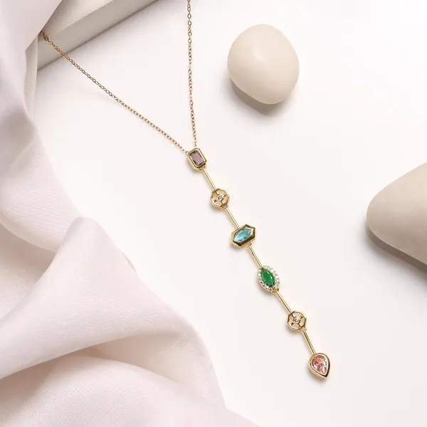 Multicolor_Alloy_&_Stone_Pendant_Necklace_For_Women