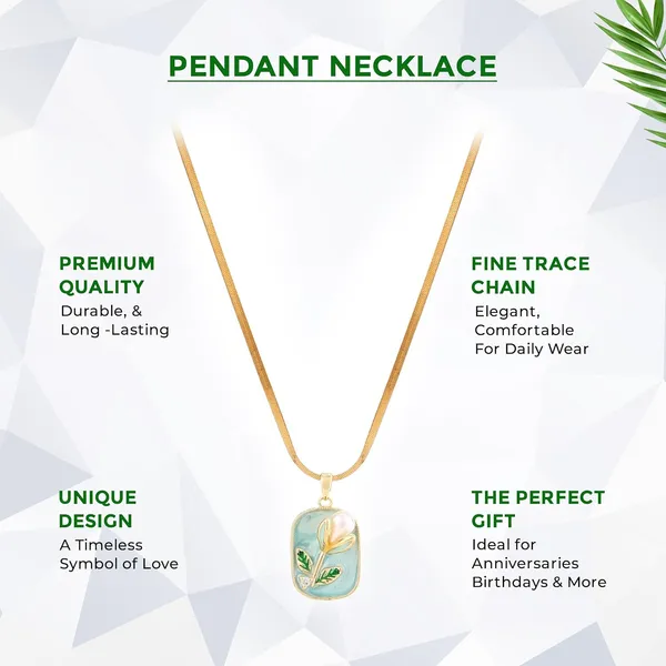 Green_tulip_charm_Enamel_Pendant_Necklace_For_Women