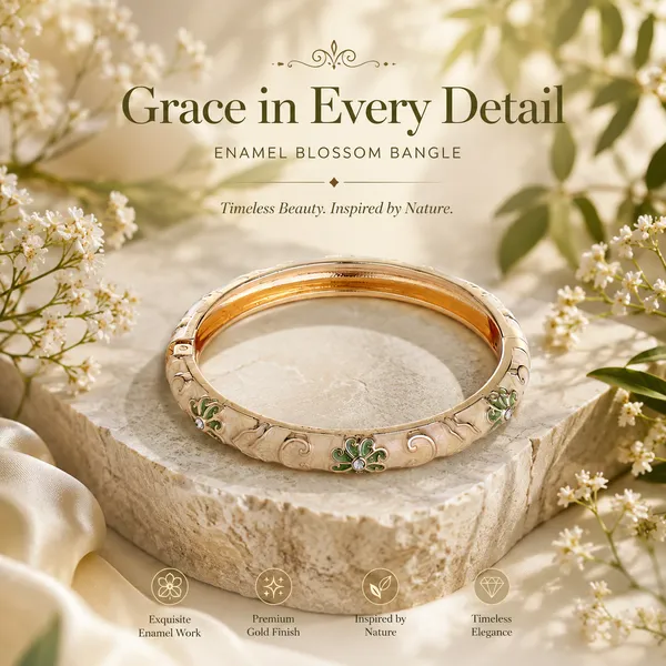 Ivory_Bloom_Enamel_Bangle_For_Women