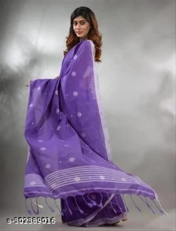Purple_Khadi_Cotton_Saree_For_Women