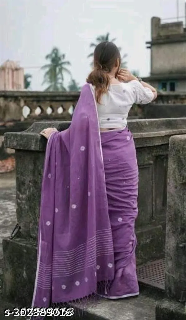 Purple_Khadi_Cotton_Saree_For_Women