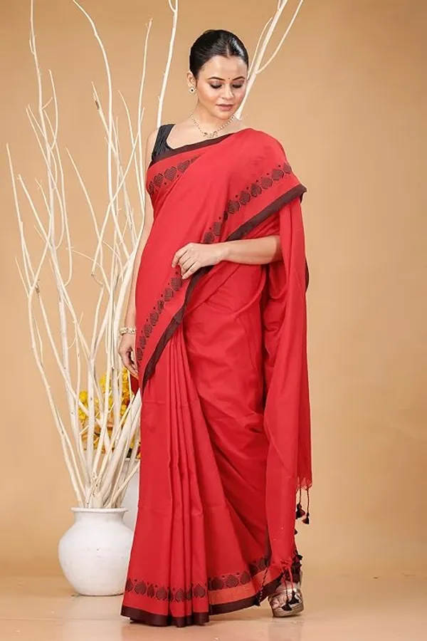 Black_Red_Bordered_Georgette_Saree_for_Women