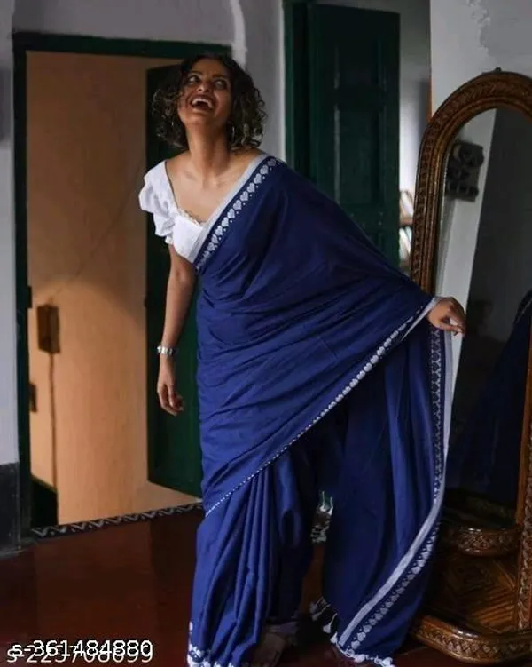 Blue_Khadi_Cotton_Saree_For_Women