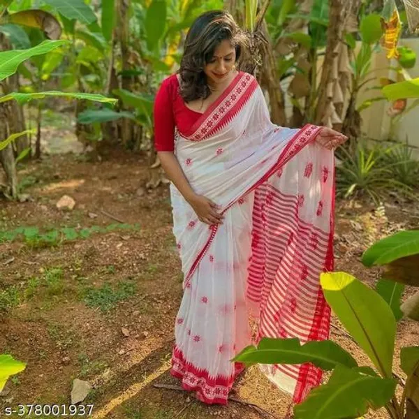 White_Khadi_Cotton_Tant_Saree_For_Women
