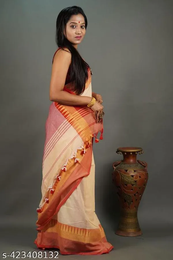 Off_White_Gold_Khadi_Cotton_Handloom_Saree_For_Women