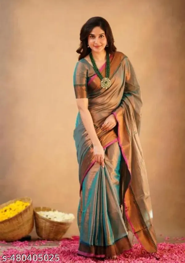 Green_Khadi_Cotton_Printed_Saree_For_Women