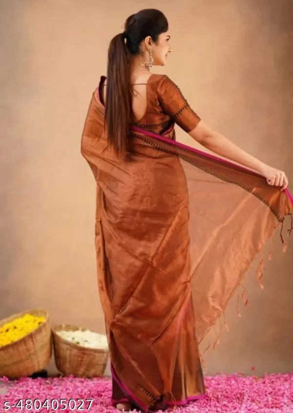 Gold_Khadi_Cotton_Saree_For_Women