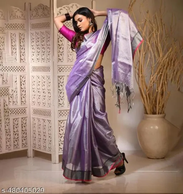 Purple_Khadi_Cotton_Saree_For_Women