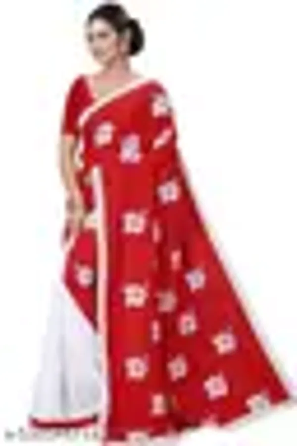 Red_White_Khadi_Cotton_Saree_For_Women