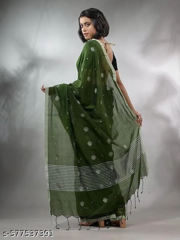 Green_Khadi_Cotton_Saree_For_Women