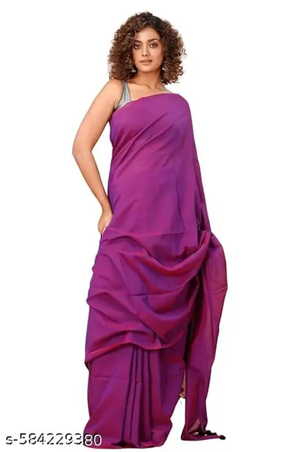 Pink_Khadi_Cotton_Solid_Saree_For_Women_-_Pack_of_2