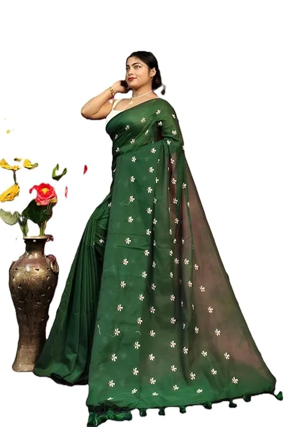 Green_Georgette_Embroidered_Saree_for_Women
