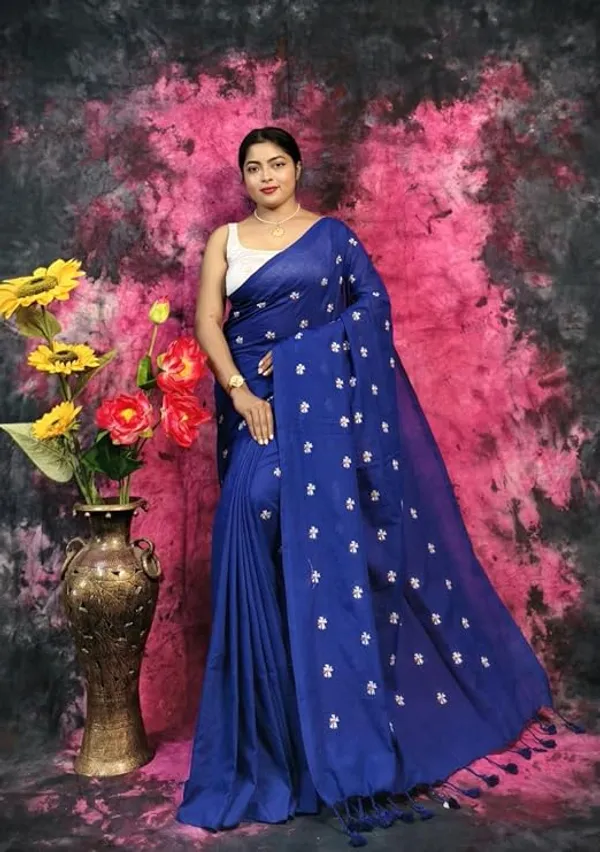 Blue_Embroidered_Silk_Saree_for_Women