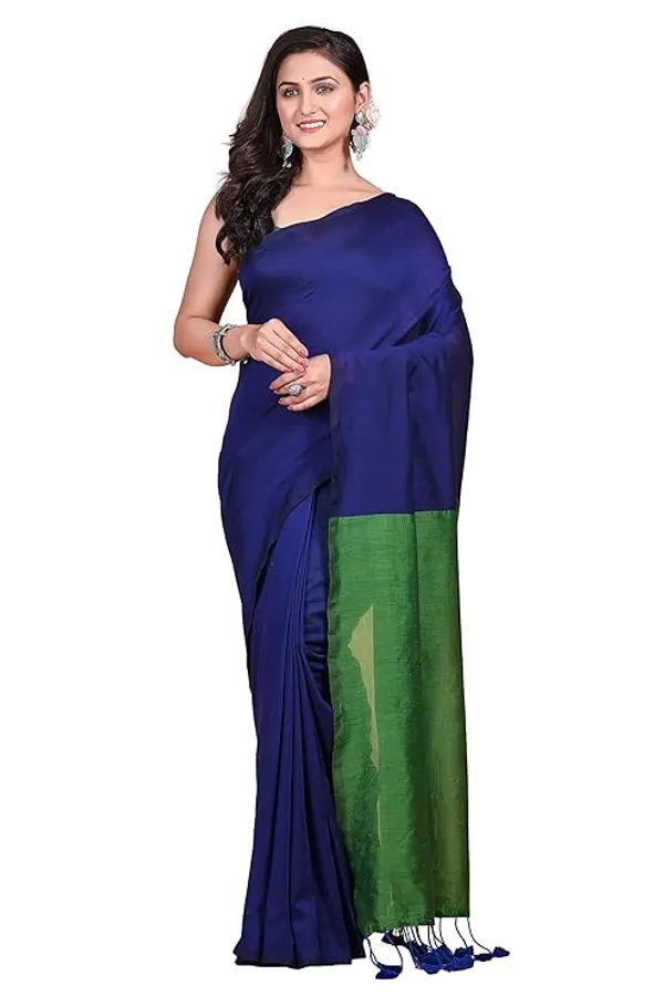 Blue_Silk_Saree_with_Green_Border_for_Women