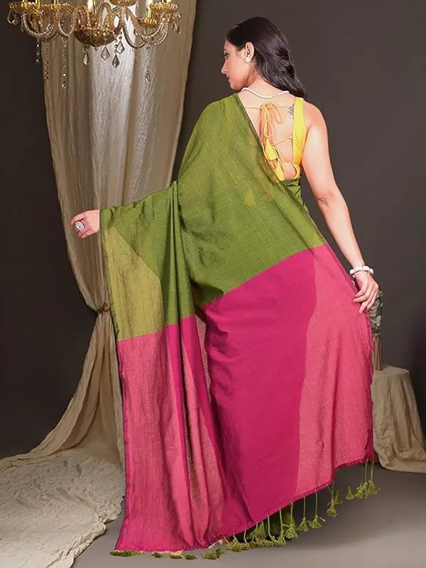 Blue_Silk_Saree_with_Green_Border_for_Women