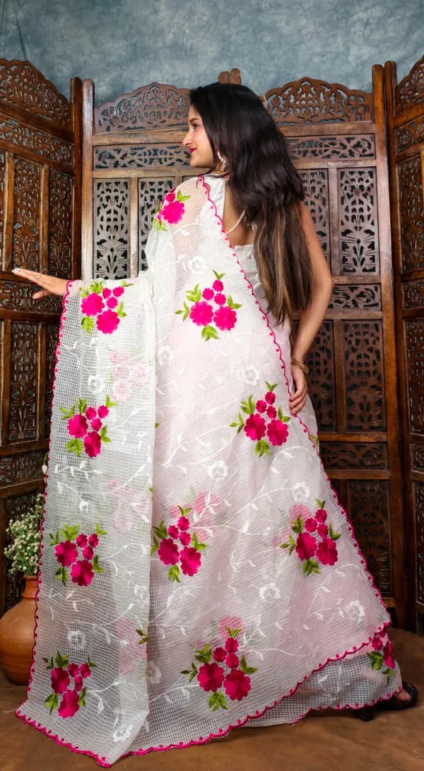 White_Net_Floral_Embroidered_Saree_for_Women