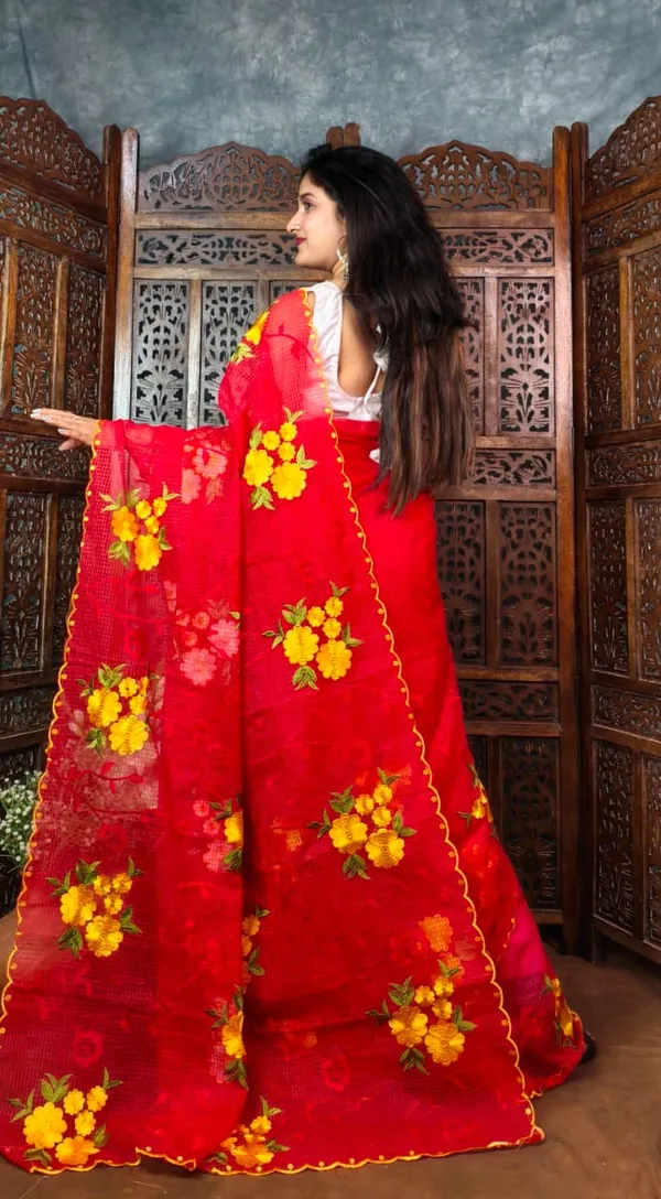 White_Floral_Embroidered_Net_Saree_for_Women