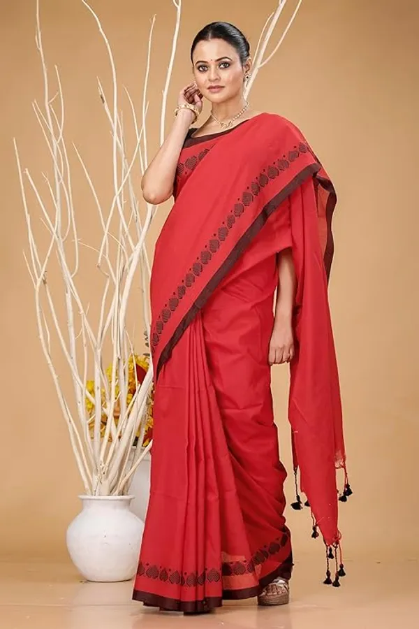 Black_Red_Bordered_Georgette_Saree_for_Women
