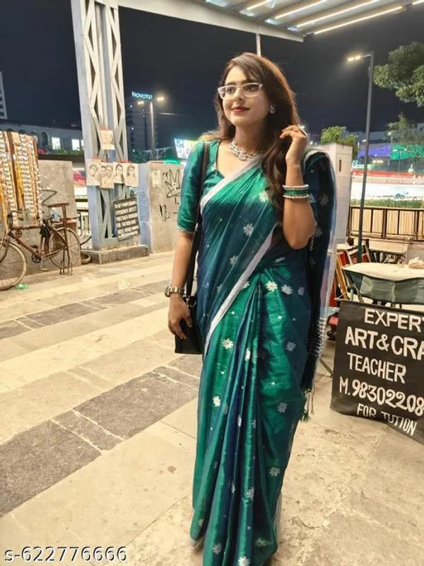 Green_Khadi_Cotton_Saree_For_Women