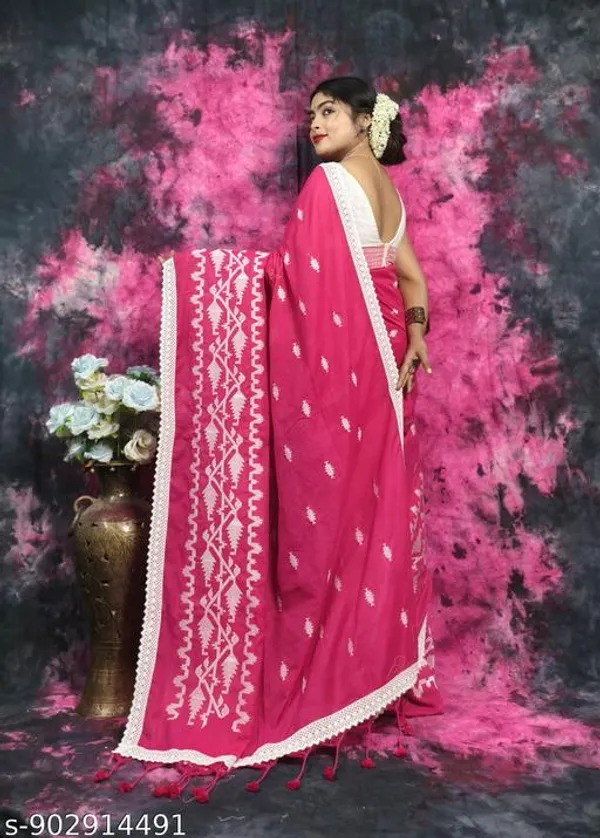 Pink_Khadi_Cotton_Applique_Saree_For_Women