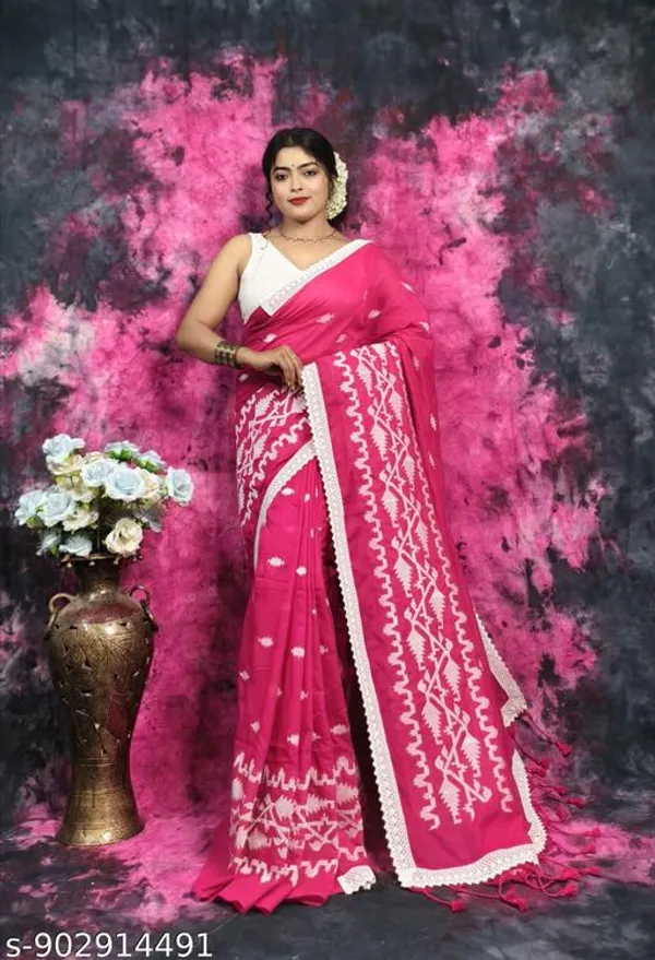 Pink_Khadi_Cotton_Applique_Saree_For_Women