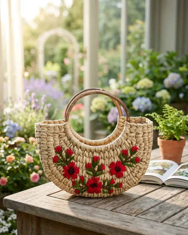 Beige_Red_Kauna_Grass_Floral_Embroidered_Cane_Handle_Handbag_For_Women