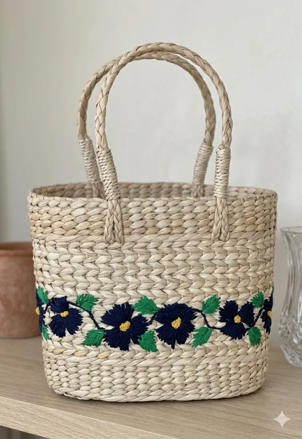 Beige_Blue_Kauna_Grass_Oval_Embroidery_Market_Tote_Bag