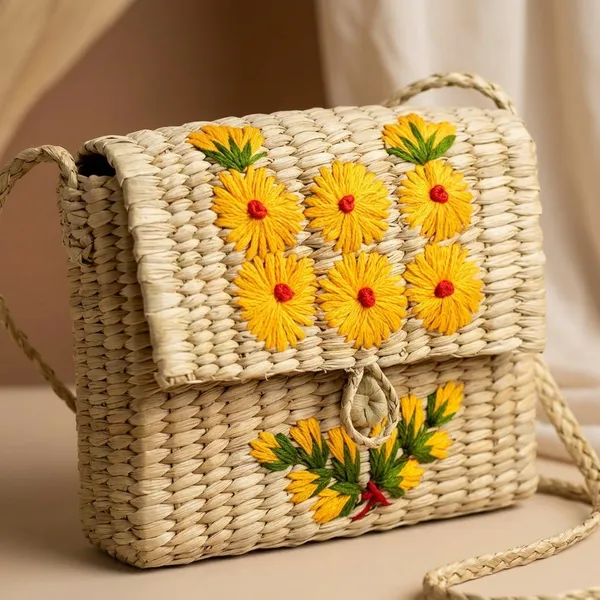 Beige_Yellow_Kauna_Grass_Woven_Sling_Bag_For_Women