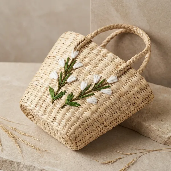 Beige_White_Kauna_Grass_Handbag_For_Women_And_Girls