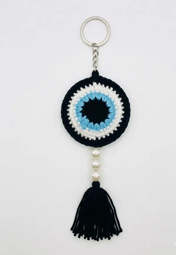 Black_Cotton_Thread_Evil_Eye_Crochet_Keychain_Pack_Of_2