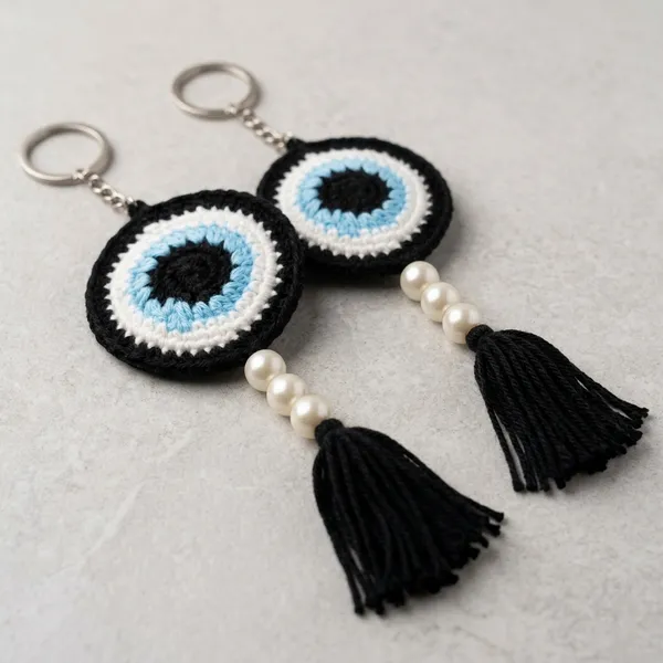Black_Cotton_Thread_Evil_Eye_Crochet_Keychain_Pack_Of_2