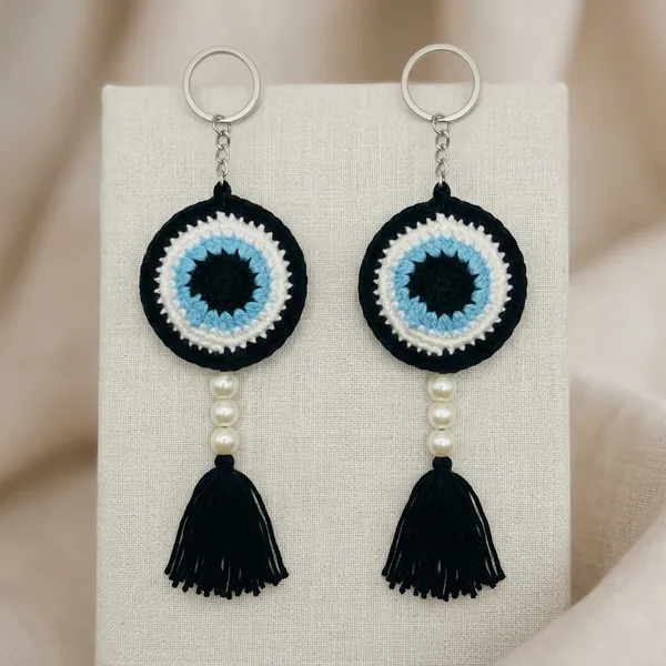 Black_Cotton_Thread_Evil_Eye_Crochet_Keychain_Pack_Of_2