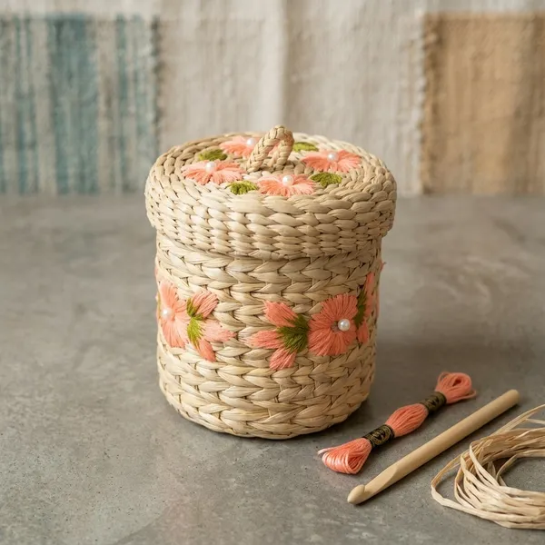 Kauna_Grass_Artisan_Floral_Embroidered_Storage_Box
