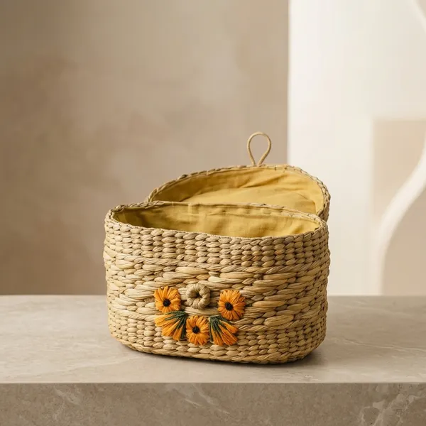 Beige_Kauna_Grass_Handwoven_Oval_Vanity_Makeup_Box