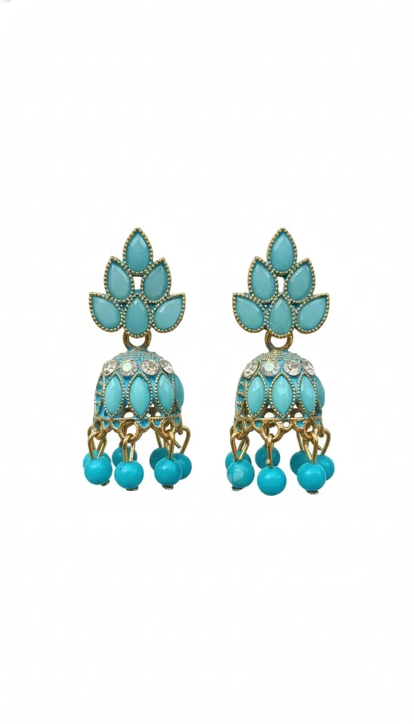 Sky_Blue_Stone_Jhumka_Earrings