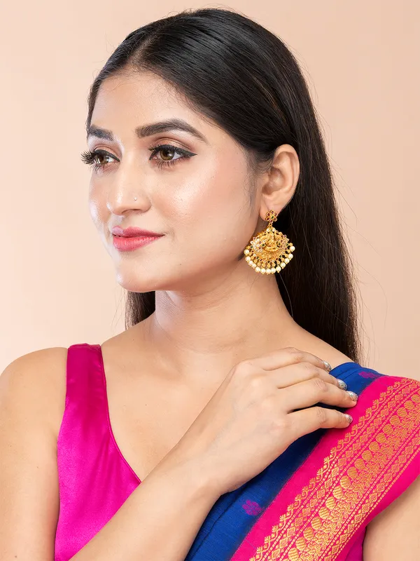 Gold_&_Multi_Classic_Drop_Earrings,Gold_Plated