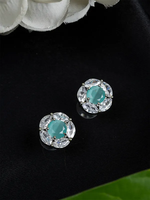 Sea_Green_&_White_Circular_Stud