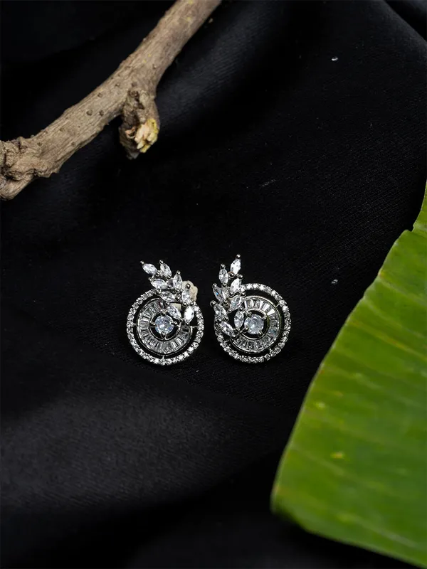 Silver_&_White_Circular_Studs