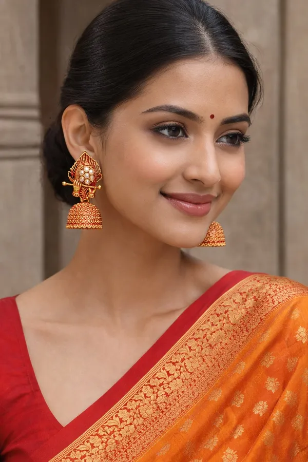 Gold_Toned_Blue_Krishna_Flute_Jhumka_Earrings