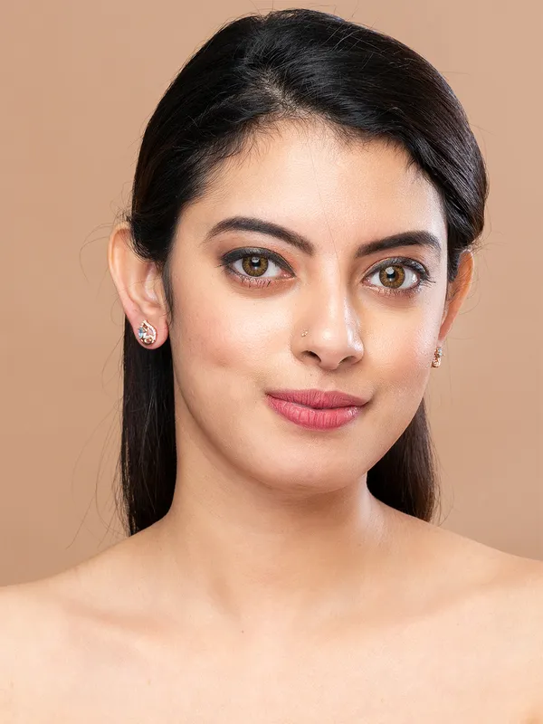 Sea_Green_&_Gold_Paisley_Shape_Stud_Earrings